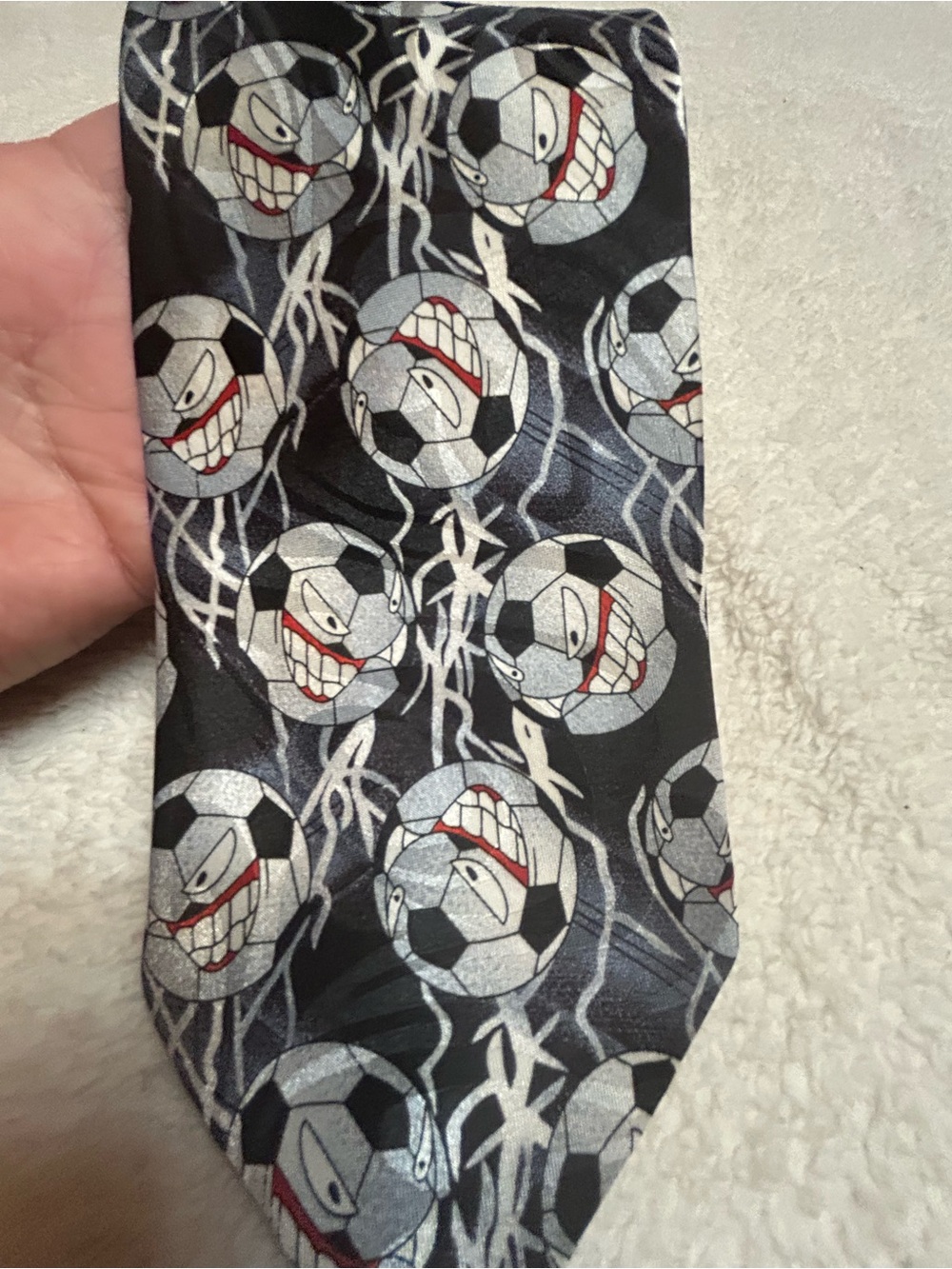 🎁3 for $30 - Novelty Soccer Ball Face Tie